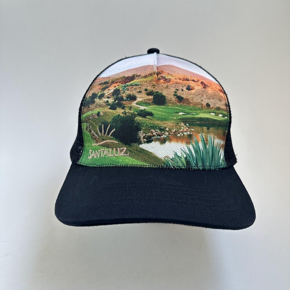 Santaluz Golf Club Hole 14 By 18 Greens Trucker Hat Adjustable Snap Back Cap
